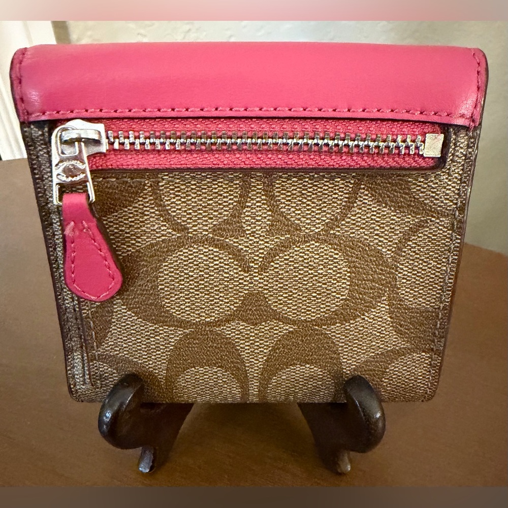 Coach Pink and Brown Women's Wallet - Picture 2 of 12
